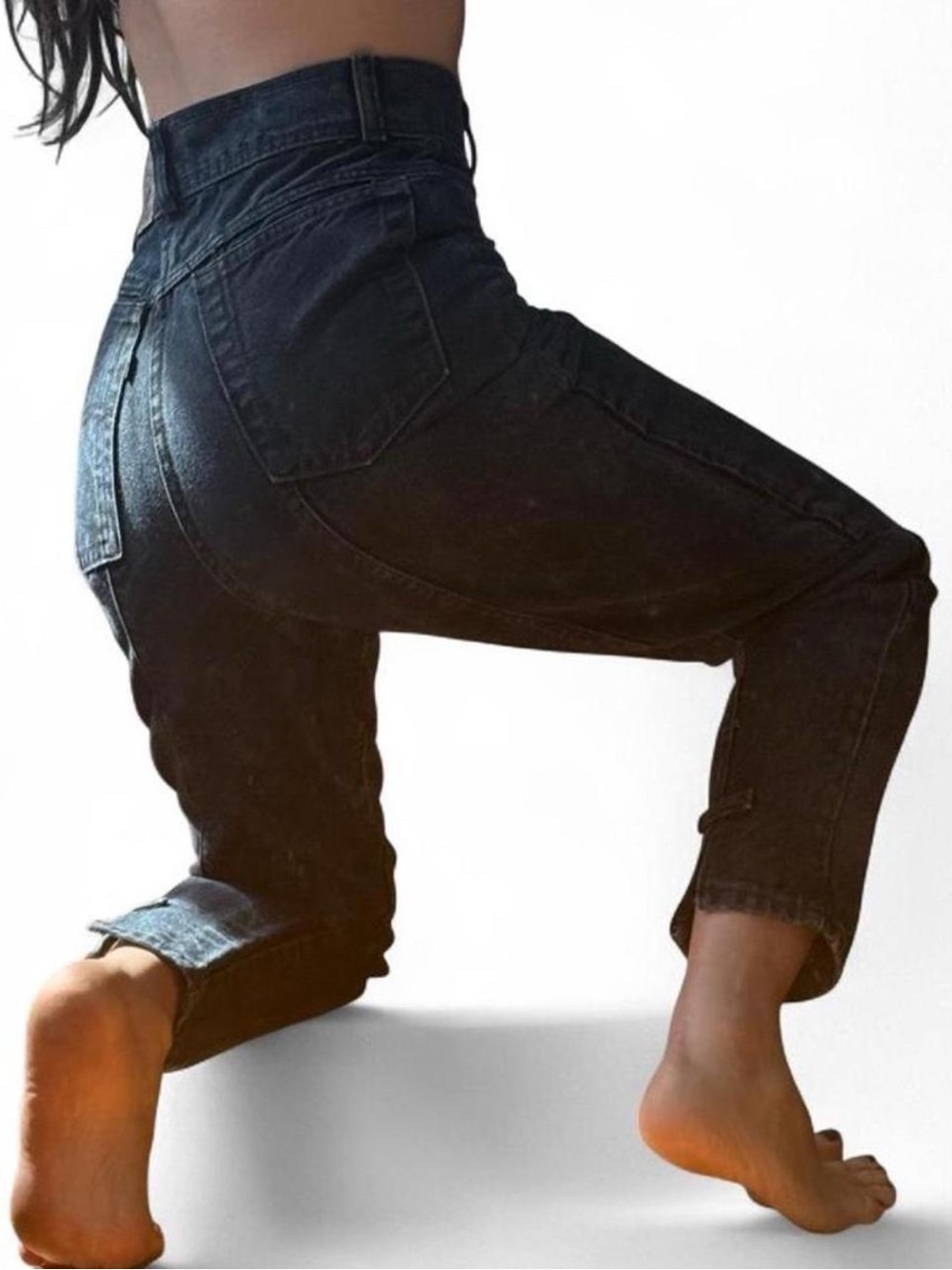 Rare vintage black Levis jeans with unique design